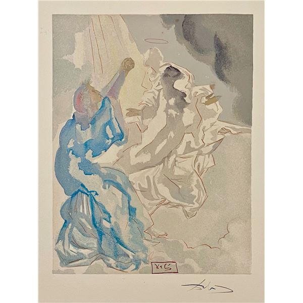 Salvador Dali, Hand signed original color woodblock