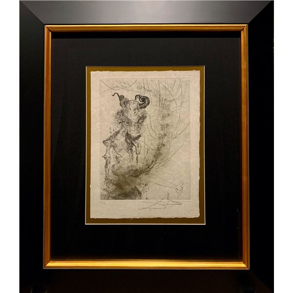 Salvador Dali, Hand signed, colored etching ,"Faust"