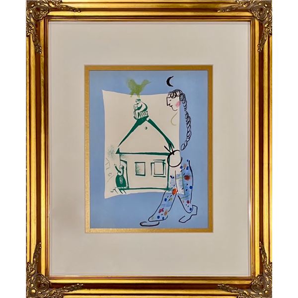 Marc Chagall, Original color lithograph. 1960.