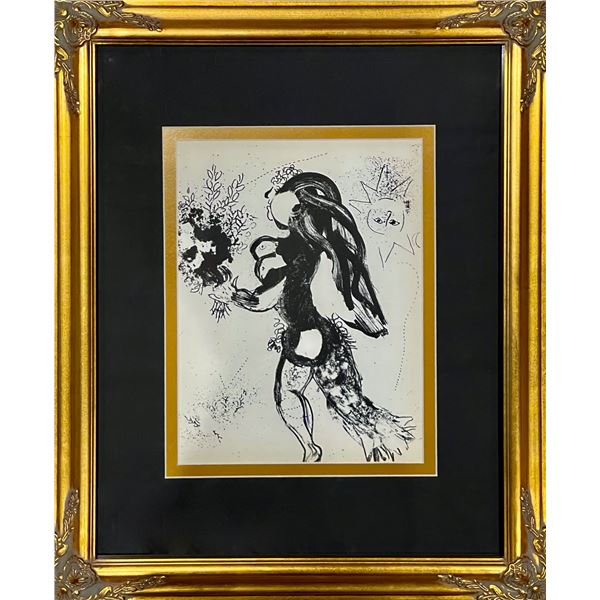 Marc Chagall, Original color lithograph. 1960.