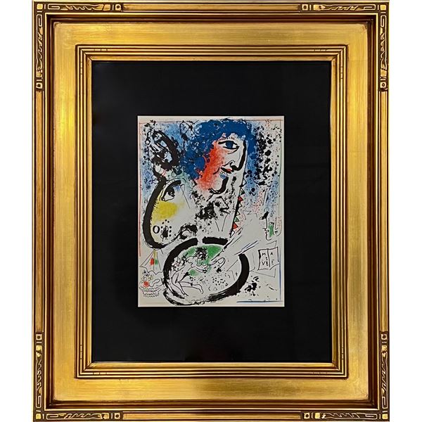 Marc Chagall, Original color lithograph. 1960.