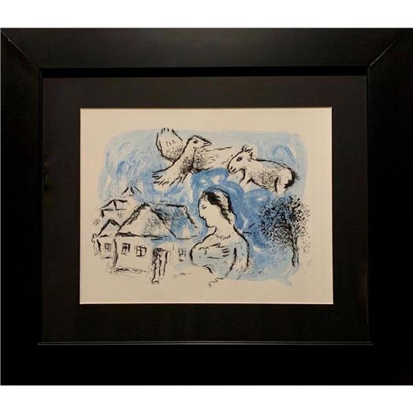 Marc Chagall, original color lithograph, 1977