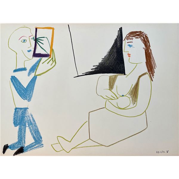 Pablo Picasso Original Color Lithograph "Revue Verve"