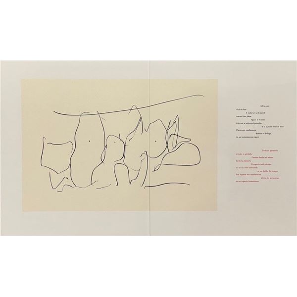 Robert Motherwell,  LARGE Original lithograph, "Tres Poems"
