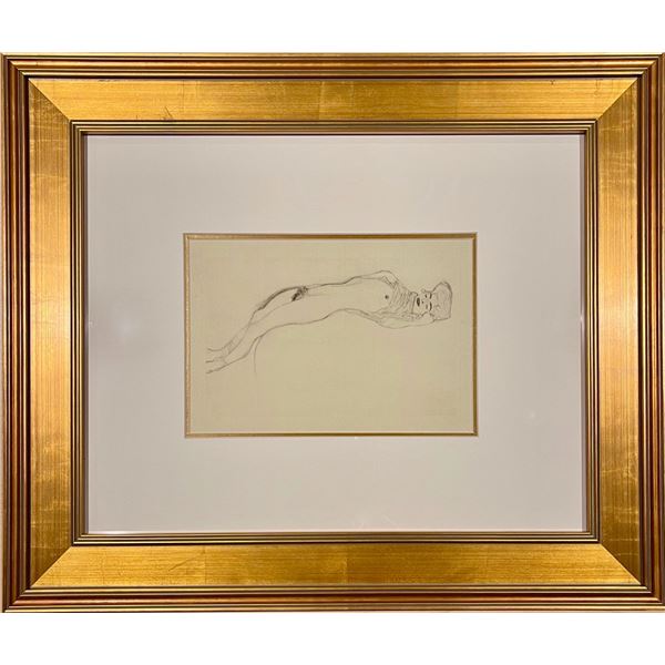 Gustav Klimt, original collotype "Lucian of Samosata"