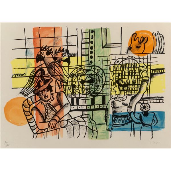 Fernand Leger, Lithograph in colors on Arches paper