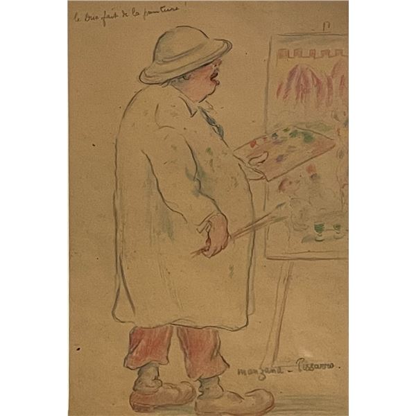 Geroges Manzana Pissarro Pencil and watercolor on paper
