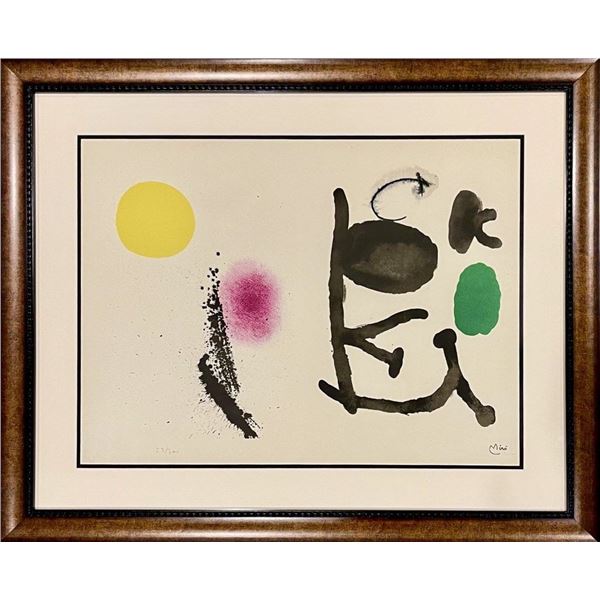 Joan Miro, Original lithograph, plate signed, numbered