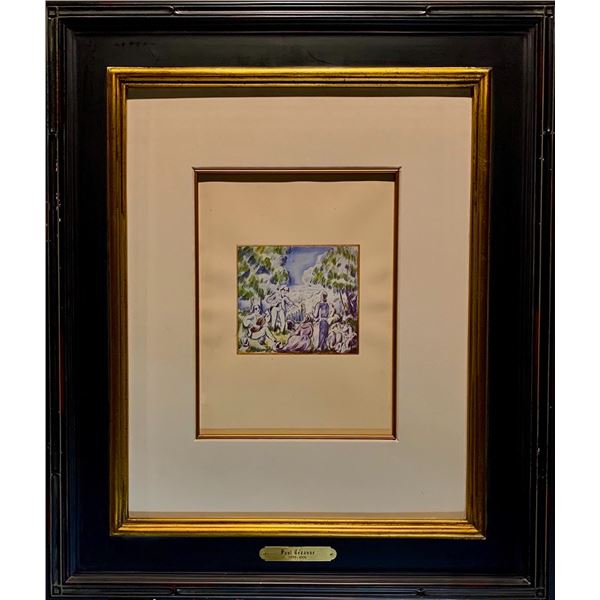 Paul Cezanne, Offset lithograph on Paper, "Dans la
