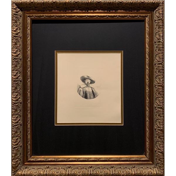 Amand Durand, etching, after Rembrandt
