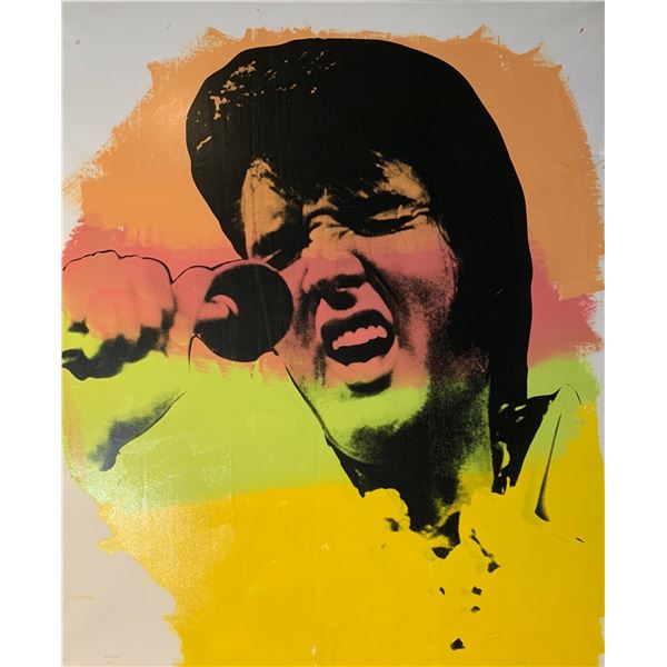 Steve Kaufman, Hand Painted Silkscreen "Elvis"