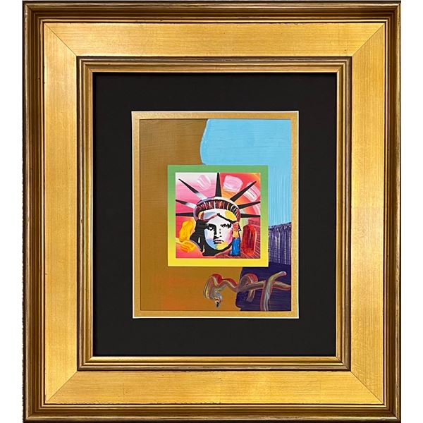 Peter Max (1937-) Mixed Media "Liberty Head"