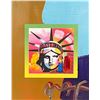 Image 2 : Peter Max (1937-) Mixed Media "Liberty Head"