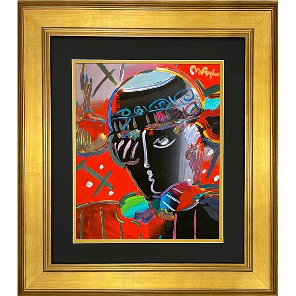 Peter Max - Original mixed media, "Zero Man"
