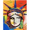 Image 2 : Peter Max, original mixed media, "Liberty Head"