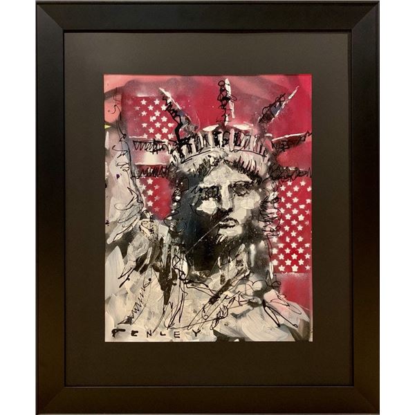 Steve Penley, original acrylic on paper "Liberty"