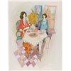Image 2 : Itzchak Tarkay, Original mixed media, "Tea Time"