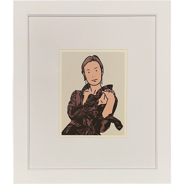 Julian Opie, original color lithograph, "Portraits"