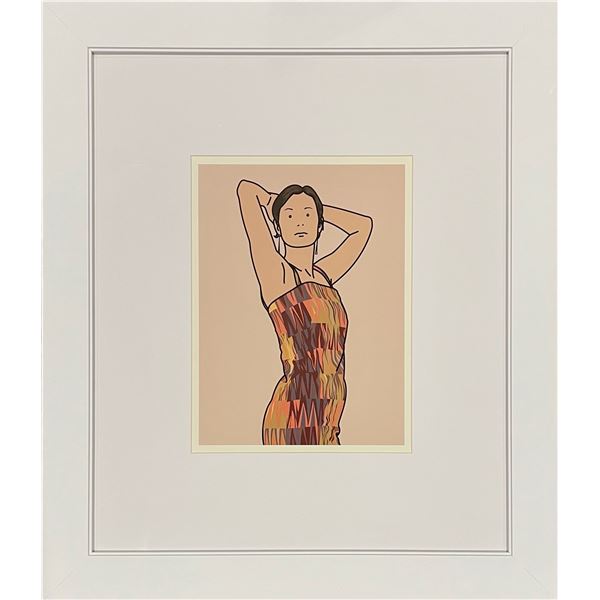 Julian Opie, original color lithograph, "Portraits"