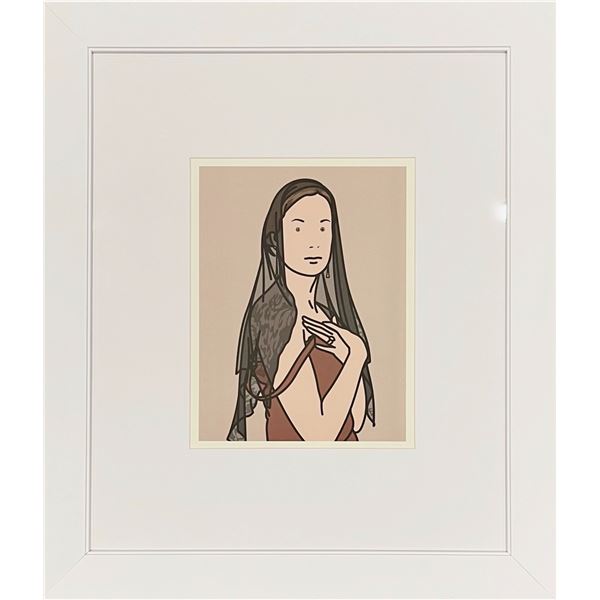 Julian Opie, original color lithograph, "Portraits"