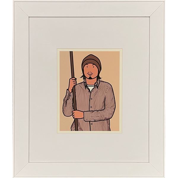 Julian Opie, original color lithograph, "Portraits"