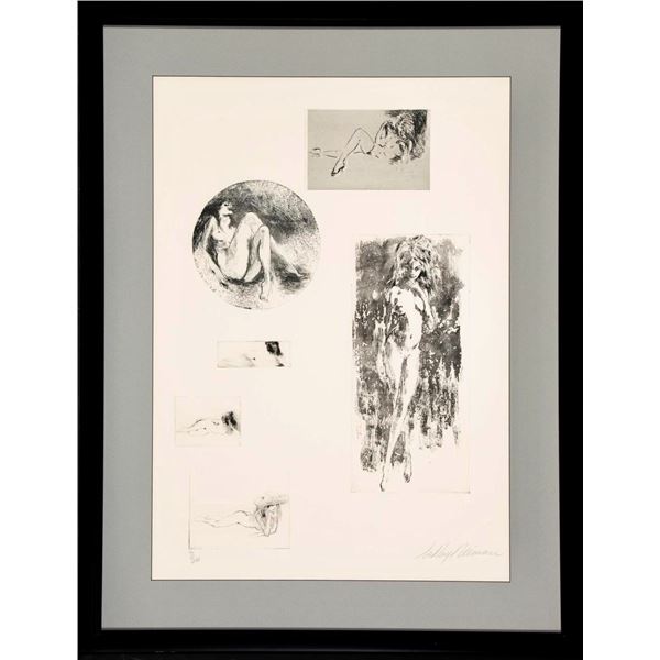 LEROY NEIMAN, Etching "Nude Study" signed