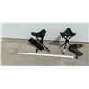 Image 1 : FOLDING CAMP STOOLS AND A CATCH POLE