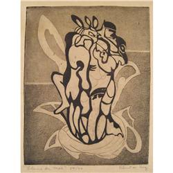 Clinton Blair King, Etching