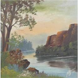 M. A. Sundown, Oil on Board