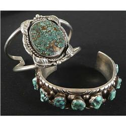 Lot of 2, 9 stone turquoise bracelet