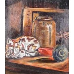 Donald Jeffries Bear, Oil on Canvas