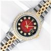 Image 2 : Rolex Ladies 2 Tone Red Vignette VS Diamond Datejust Wristwatch