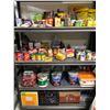 Image 1 : Four shelves of assorted unopened food products - can foods/dry food/sauces/etc...