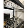 Image 2 : Approx. 7 1/2' across x 6' Tall black metal shelf racking unit - 5 mesh deck shelf sections adjustab