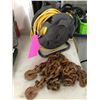 Image 1 : Yellow extension cord w/ winder power box & 12ft chain