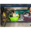 Image 1 : Shelf lot of misc items hardware/small shop vac./etc..