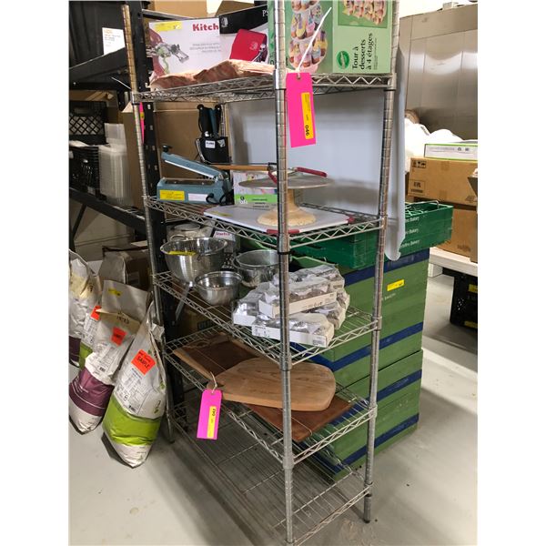 Approx. 6'x3' metal adjustable shelf unit