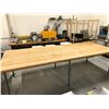 Image 2 : 10'x4' Butcher block prep table