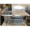 Image 1 : Stainless steel 5'x2 1/2' prep table