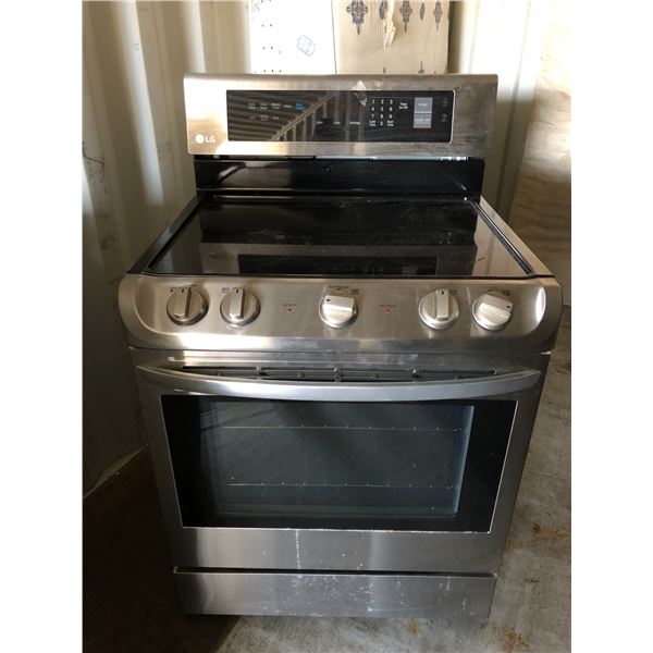 LG stainless steel glass top range #LRE4211ST  (purchased "NEW" last year, used 2 months and placed