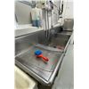 Image 2 : Approx. 10'x2' commercial stainless steel double sink w/faucet & dishwasher sprayer