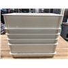 Image 2 : Group of 6 white dough bins