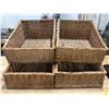 Image 1 : Group of 4 large wicker product display baskets