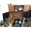 Image 1 : L shape office desk w/ hutch & office chair