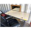 Image 1 : Small rolling contemporary office desk w/ office chair & oak framed mirror