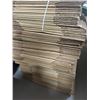 Image 2 : Large stack corrugated cardboard boxes - sizes 12" x 9" x 3" & 15" x 18" x 10"
