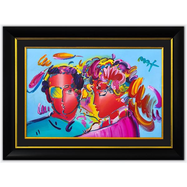 Peter Max- Original Mixed Media "Zero in Love"