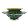 Image 1 : "Large Ikebana Flower Bowl" Hand-Blown Glass Bowl, Hand Signed by GartnerBlade Glass.
