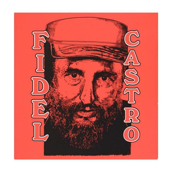 Steve Kaufman (1960-2010) "Fidel Castro" Limited Edition Silkscreen on Canvas, Numbered 36/50 and Ha