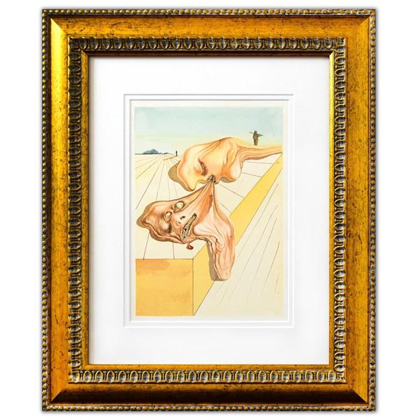 Salvador Dali- Original Color Woodcut on B.F.K. Rives Paper "Inferno 30"